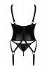 Obsessive Gorset i stringi Armares czarny